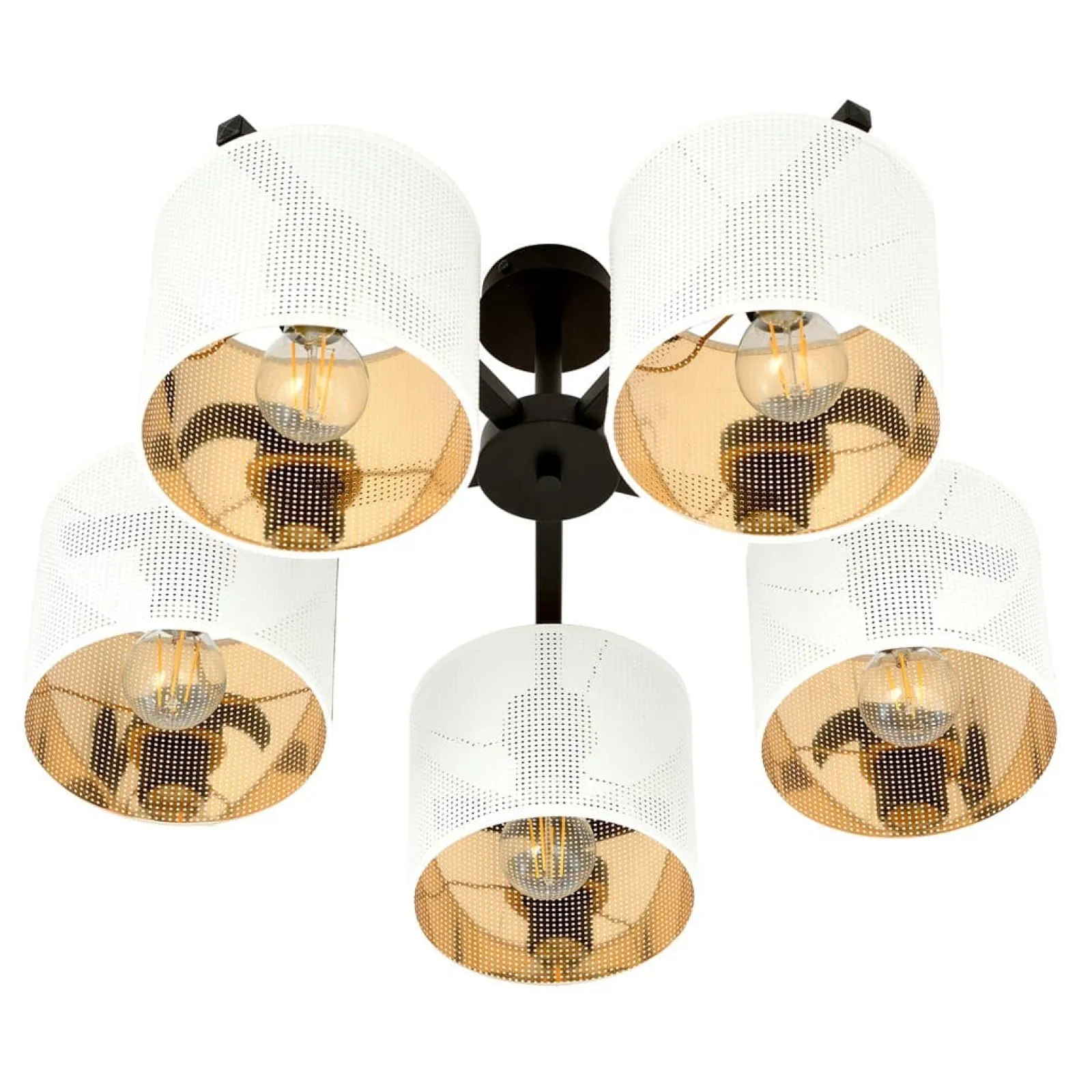 Sklep Kaja Lampa sufitowa do eleganckiego salonu 1145/5 JORDAN | Kaja Oświetlenie* Żyrandole Z Abażurem