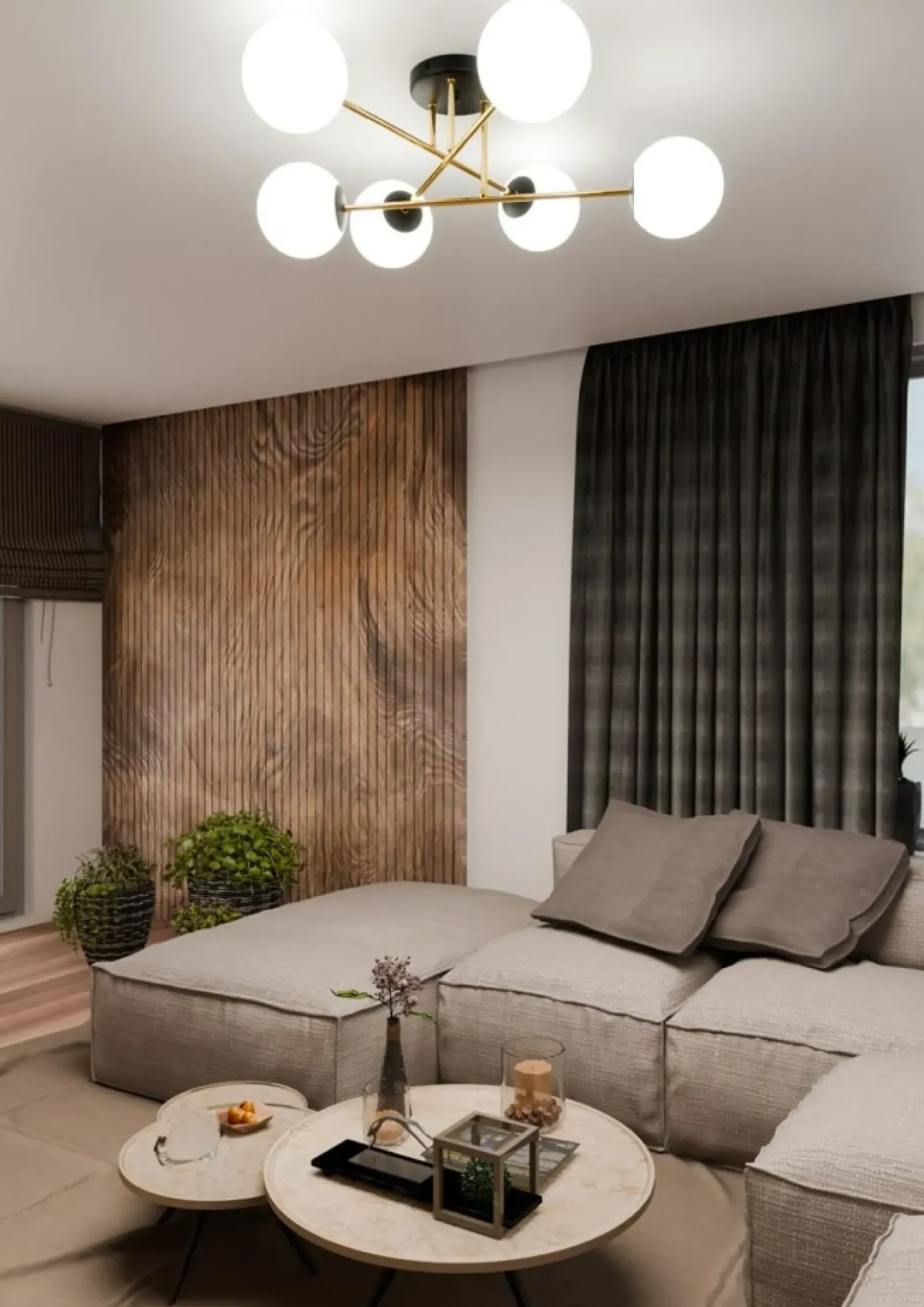 Sklep Kaja Lampa sufitowa do salonu modern glamour 1233/6 z serii MAGNUM | Kaja Fashion