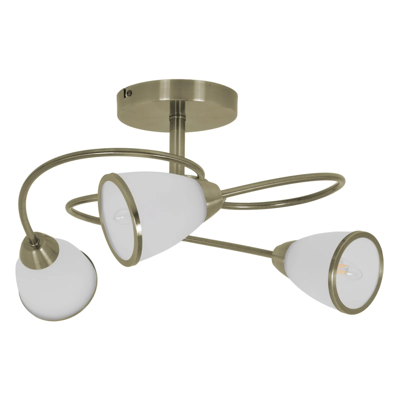 Sklep Kaja Lampa sufitowa do sypialni K-JSL-6059/3 AB PLATO | Kaja Oświetlenie* Randole Tradycyjne|Żyrandole Tradycyjne - Retro