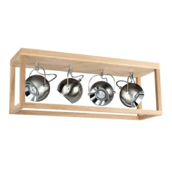 Sklep Kaja Lampa sufitowa drewniana skrzynka z reflektorami 5227474L ROY | Kaja Fashion