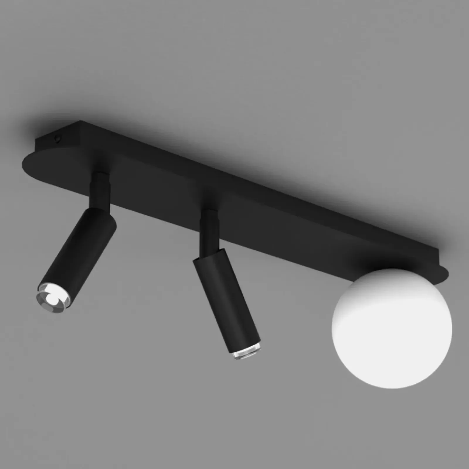 Sklep Kaja Lampa sufitowa, dwa reflektory i klosz MLP8405 z serii SIRIO | Kaja Oświetlenie Discount