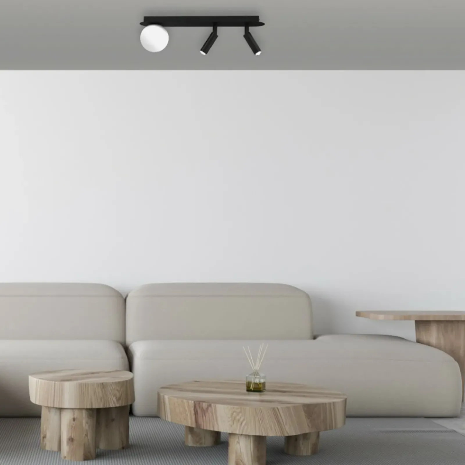 Sklep Kaja Lampa sufitowa, dwa reflektory i klosz MLP8405 z serii SIRIO | Kaja Oświetlenie Discount