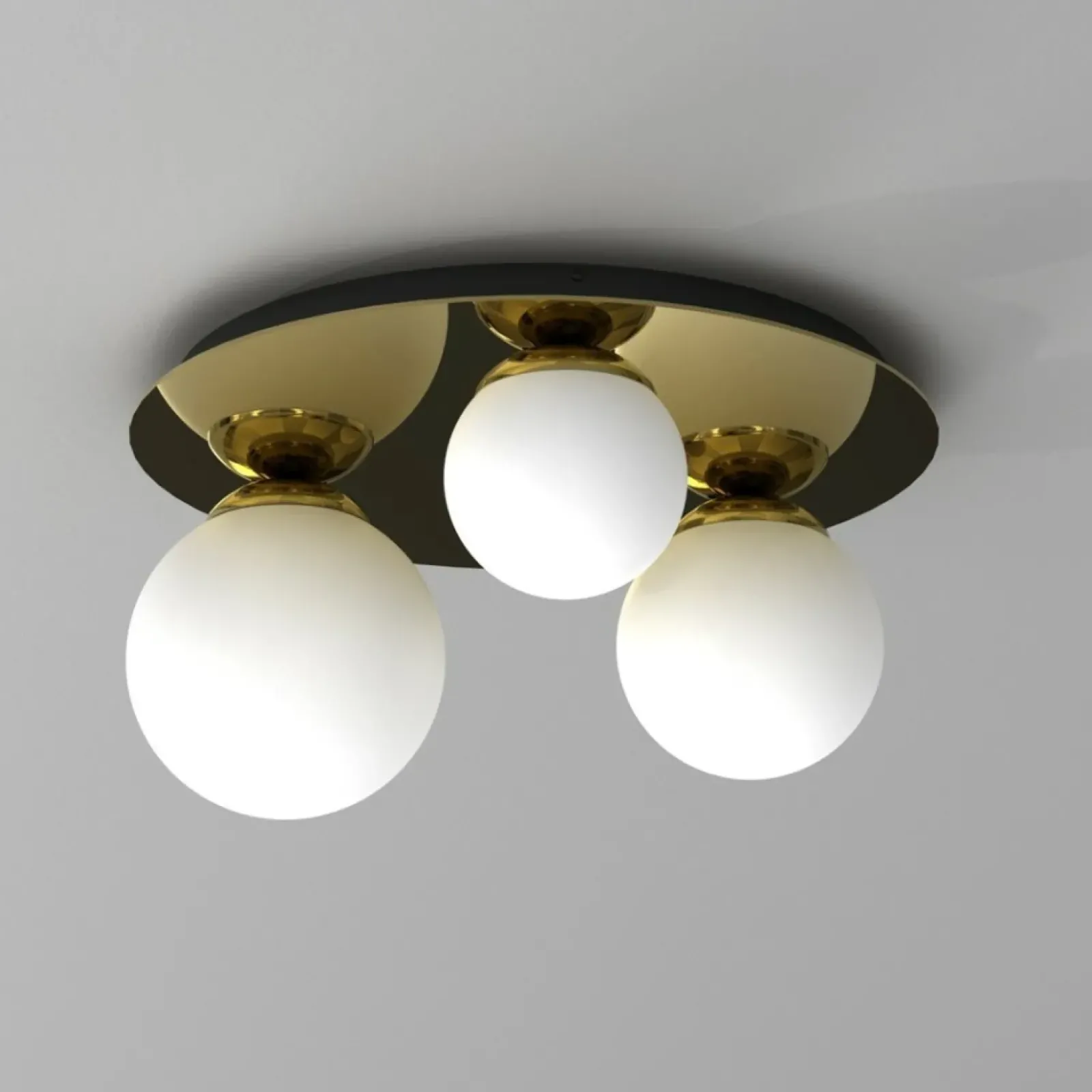 Sklep Kaja Lampa sufitowa glamour z trzema kloszami MLP7966 z serii PLATO | Kaja Oświetleni Outlet