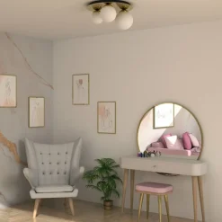 Sklep Kaja Lampa sufitowa glamour z trzema kloszami MLP7966 z serii PLATO | Kaja Oświetleni Outlet