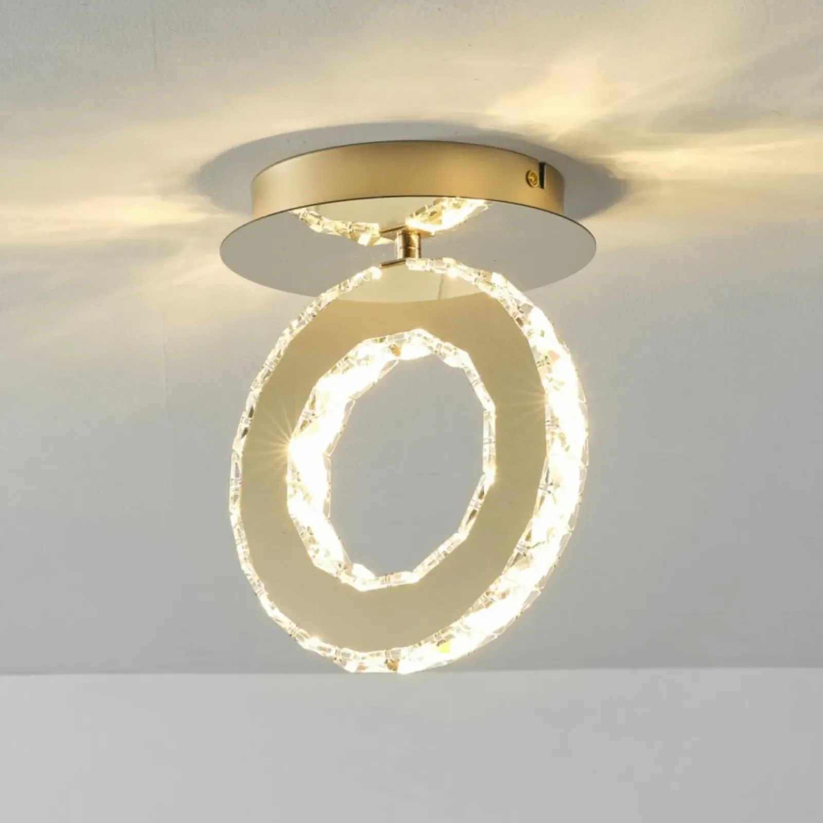 Sklep Kaja Lampa sufitowa kryształowy reflektor MX3713-1-3GT GIRONA | Kaja* Lampy Led|Plafony Nowoczesne