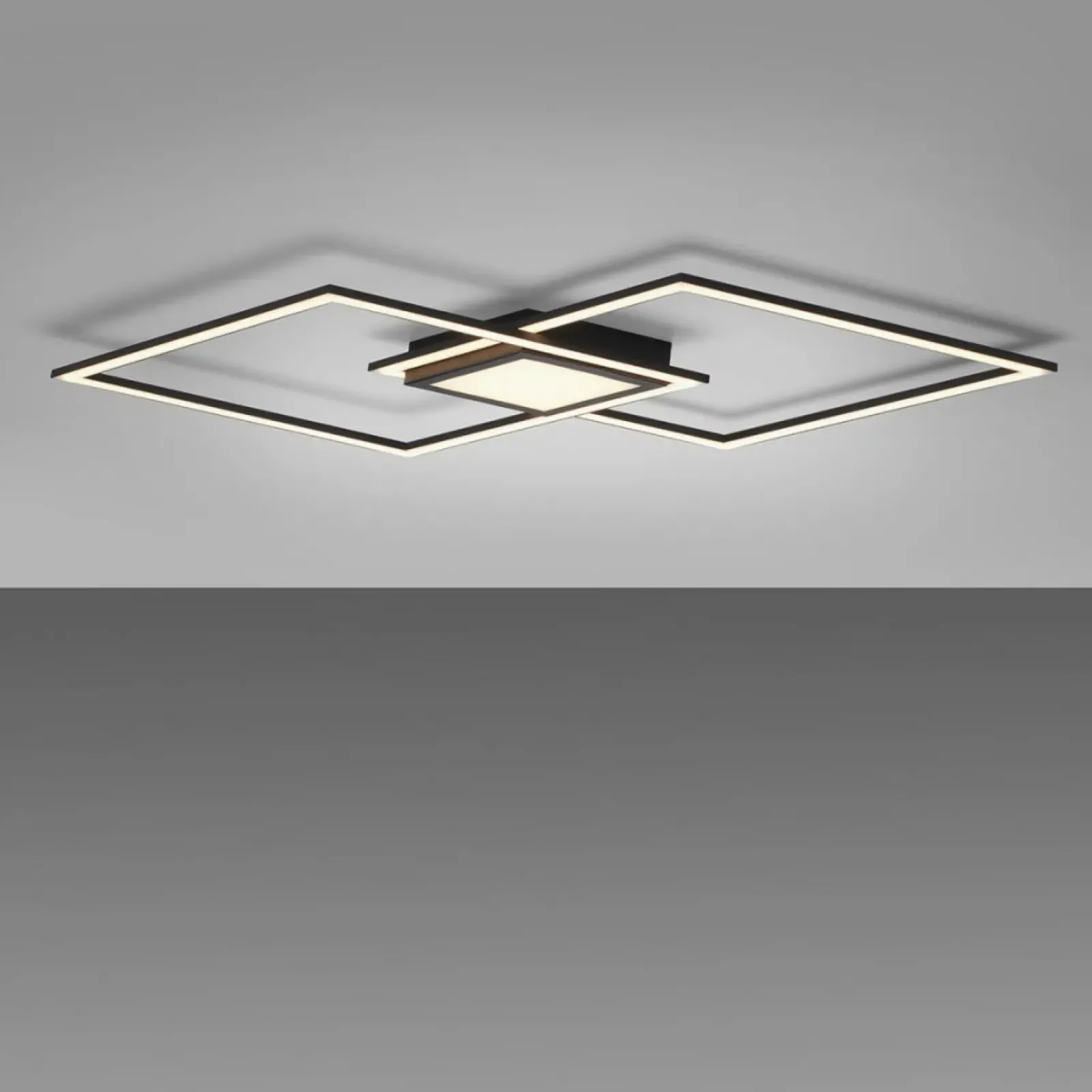 Sklep Kaja Lampa sufitowa LED o ciepłej barwie światła 14695-18 z serii ASMIN czarny Clearance