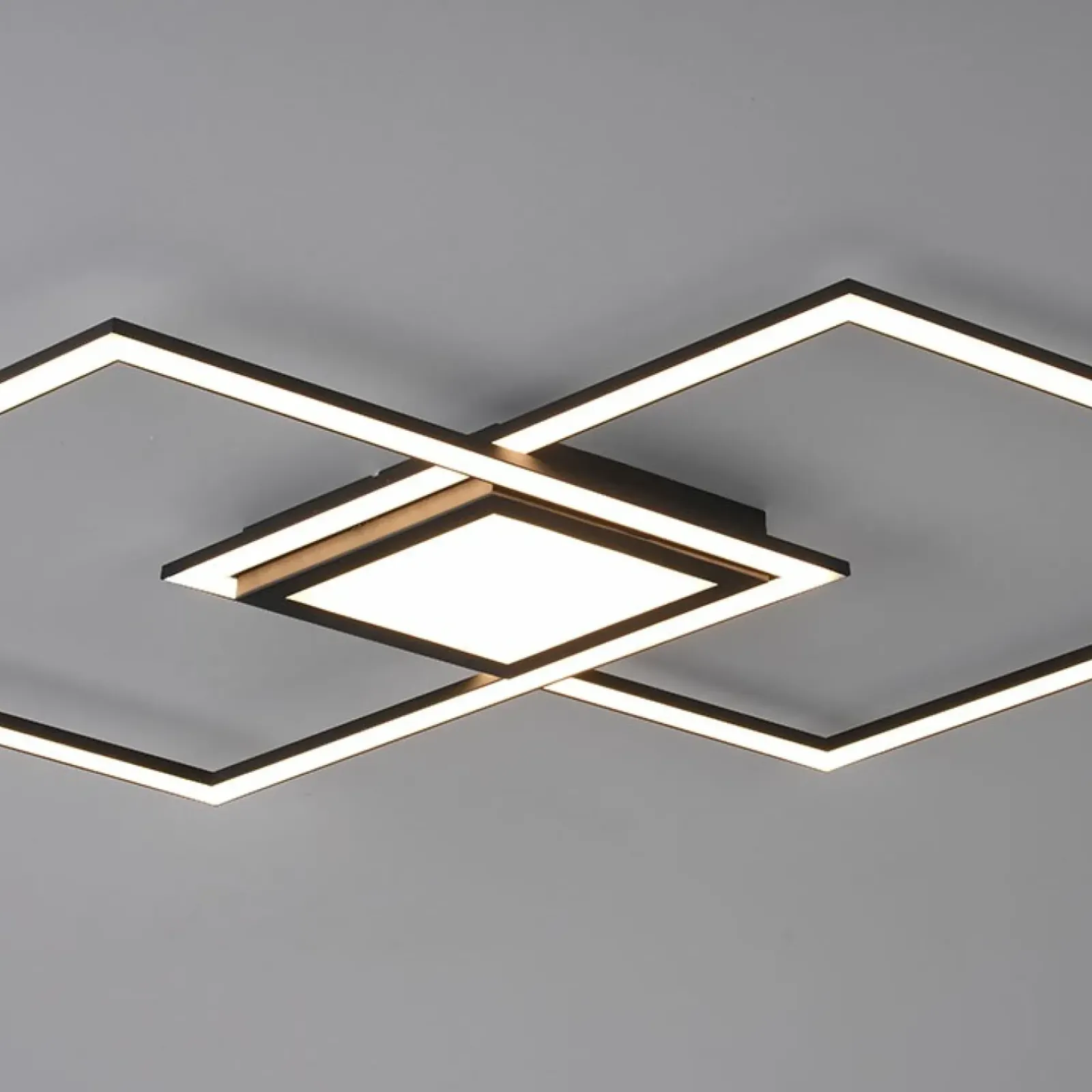 Sklep Kaja Lampa sufitowa LED o ciepłej barwie światła 14695-18 z serii ASMIN czarny Clearance