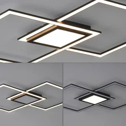 Sklep Kaja Lampa sufitowa LED o ciepłej barwie światła 14695-18 z serii ASMIN czarny Clearance