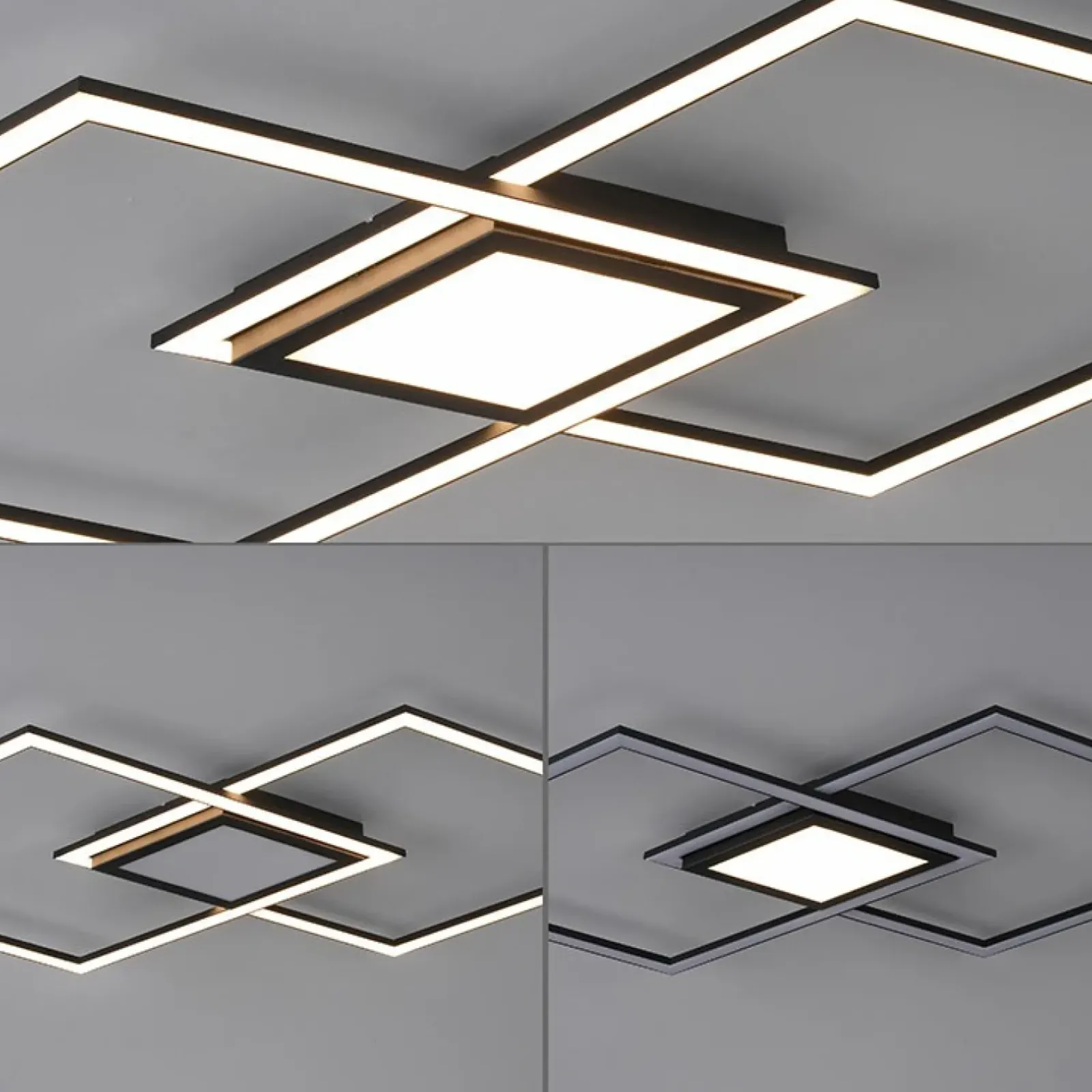 Sklep Kaja Lampa sufitowa LED o ciepłej barwie światła 14695-18 z serii ASMIN czarny Clearance