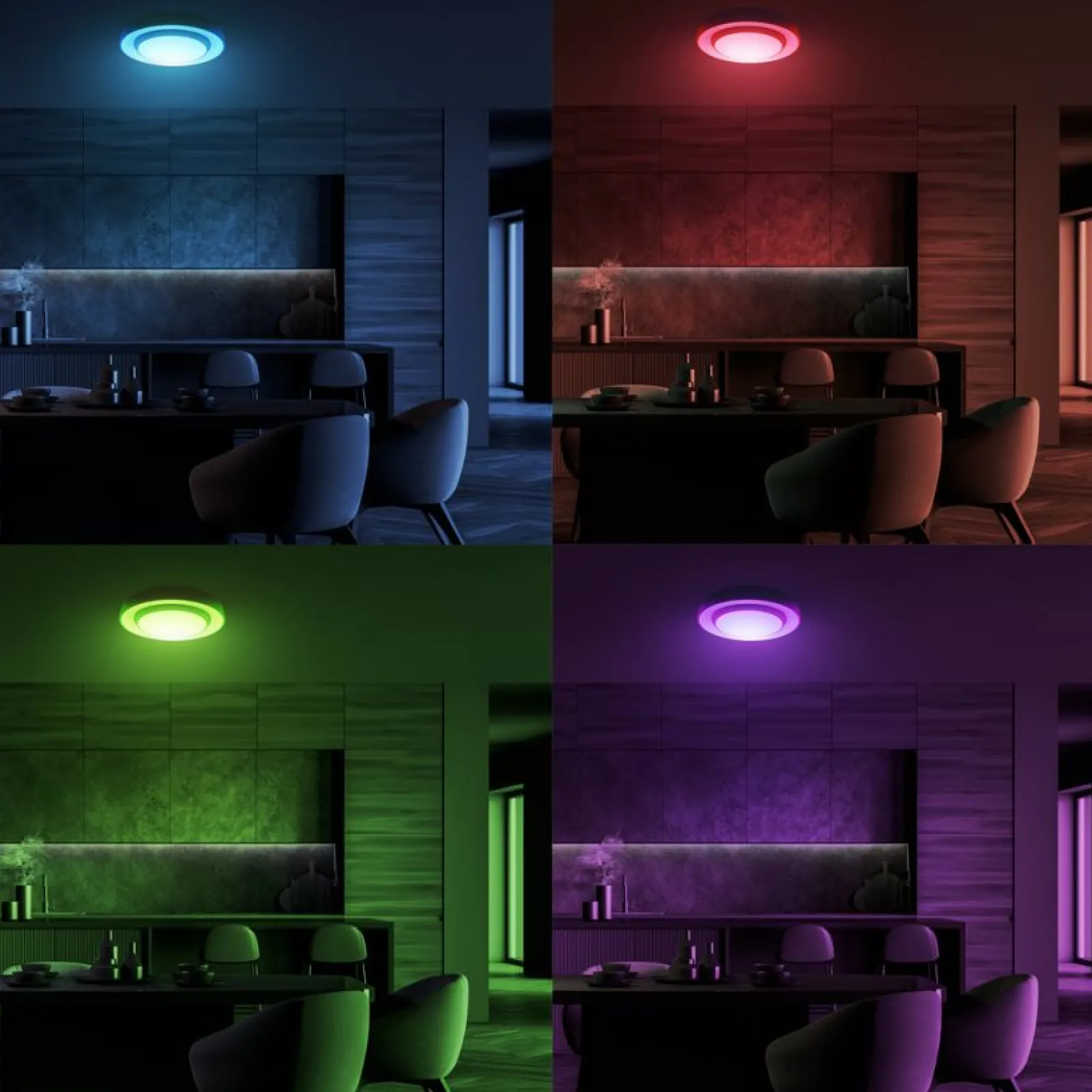 Sklep Kaja Lampa sufitowa LED sterowana pilotem ML6406 NAOMI SMART RGB | Kaja* Plafony Klasyczne|Plafony Nowoczesne