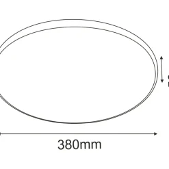 Sklep Kaja Lampa sufitowa LED, tarcza ⌀38cm 3000K ANT 1064 IKA | Kaja Oświetlenie* Lampy Do Łazienki|Plafony Klasyczne