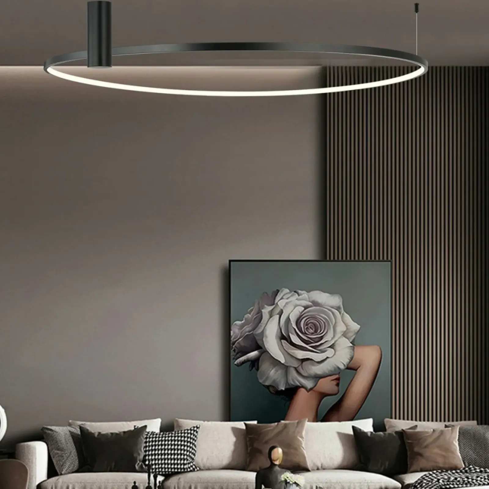 Sklep Kaja Lampa sufitowa, ledowy ring 90cm LP-909/1C L BK RING | Kaja Clearance