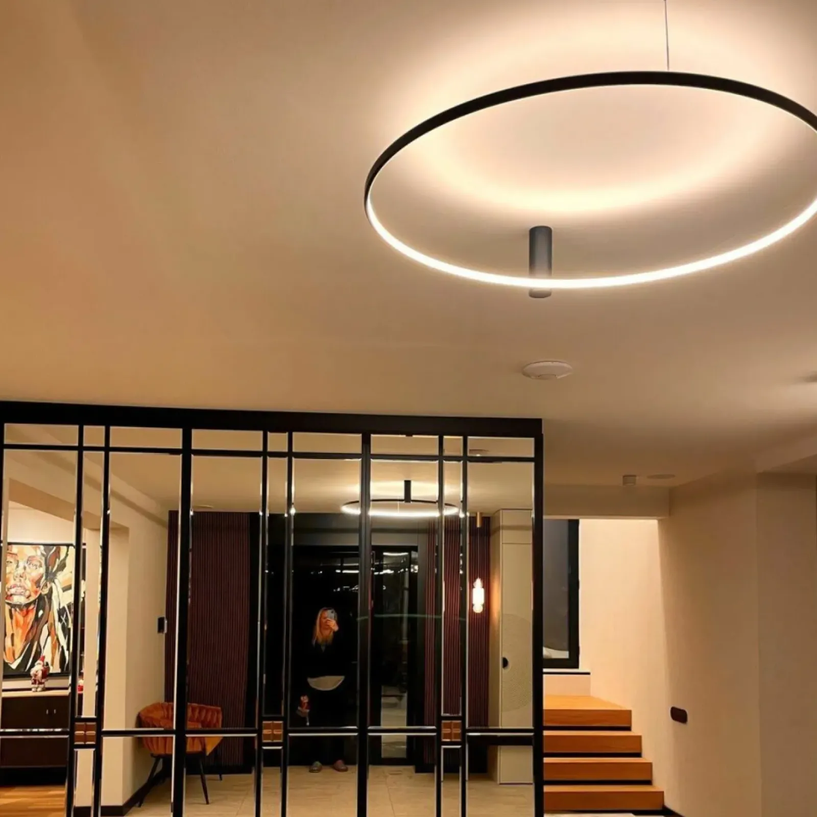 Sklep Kaja Lampa sufitowa, ledowy ring 90cm LP-909/1C L BK RING | Kaja Clearance
