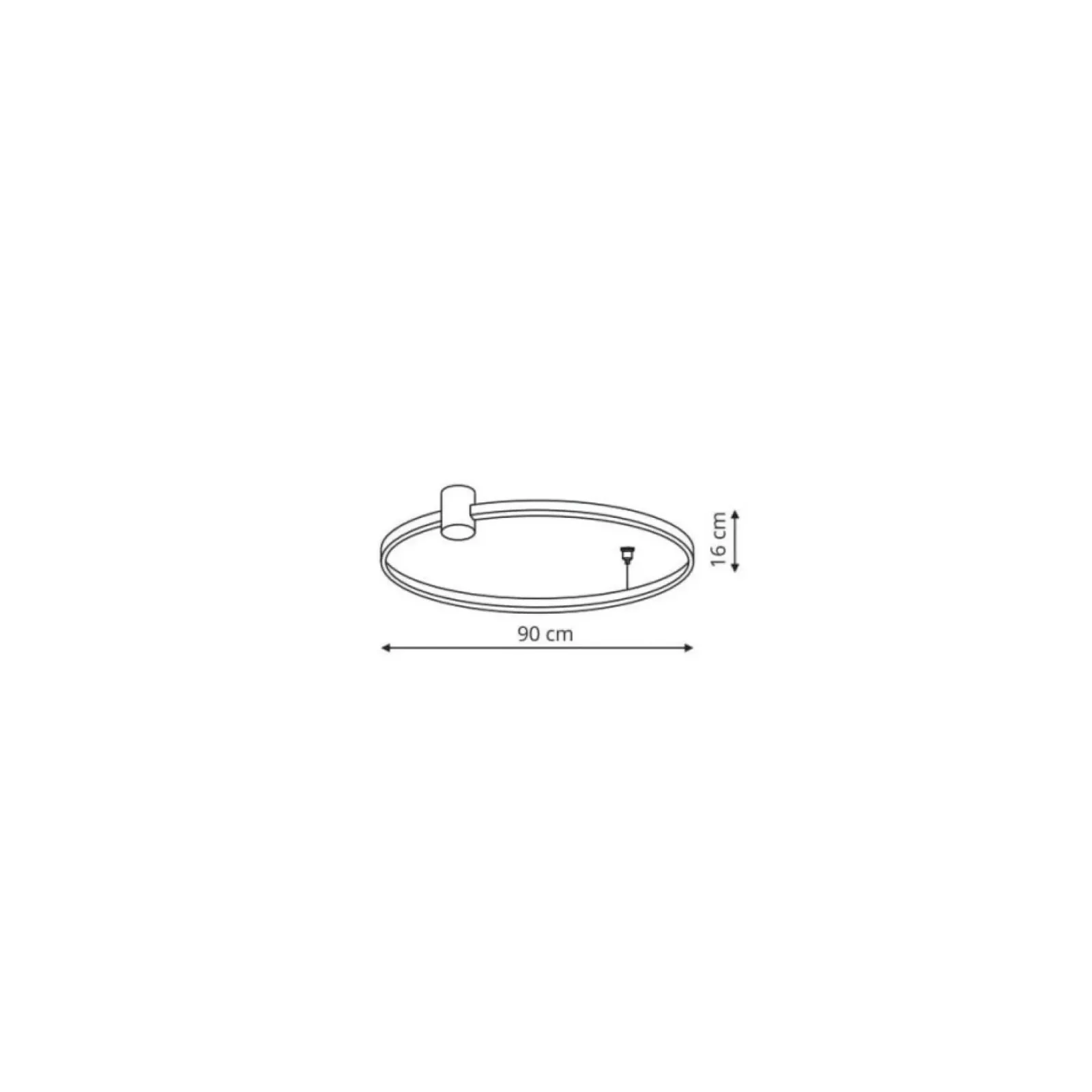 Sklep Kaja Lampa sufitowa, ledowy ring 90cm LP-909/1C L BK RING | Kaja Clearance
