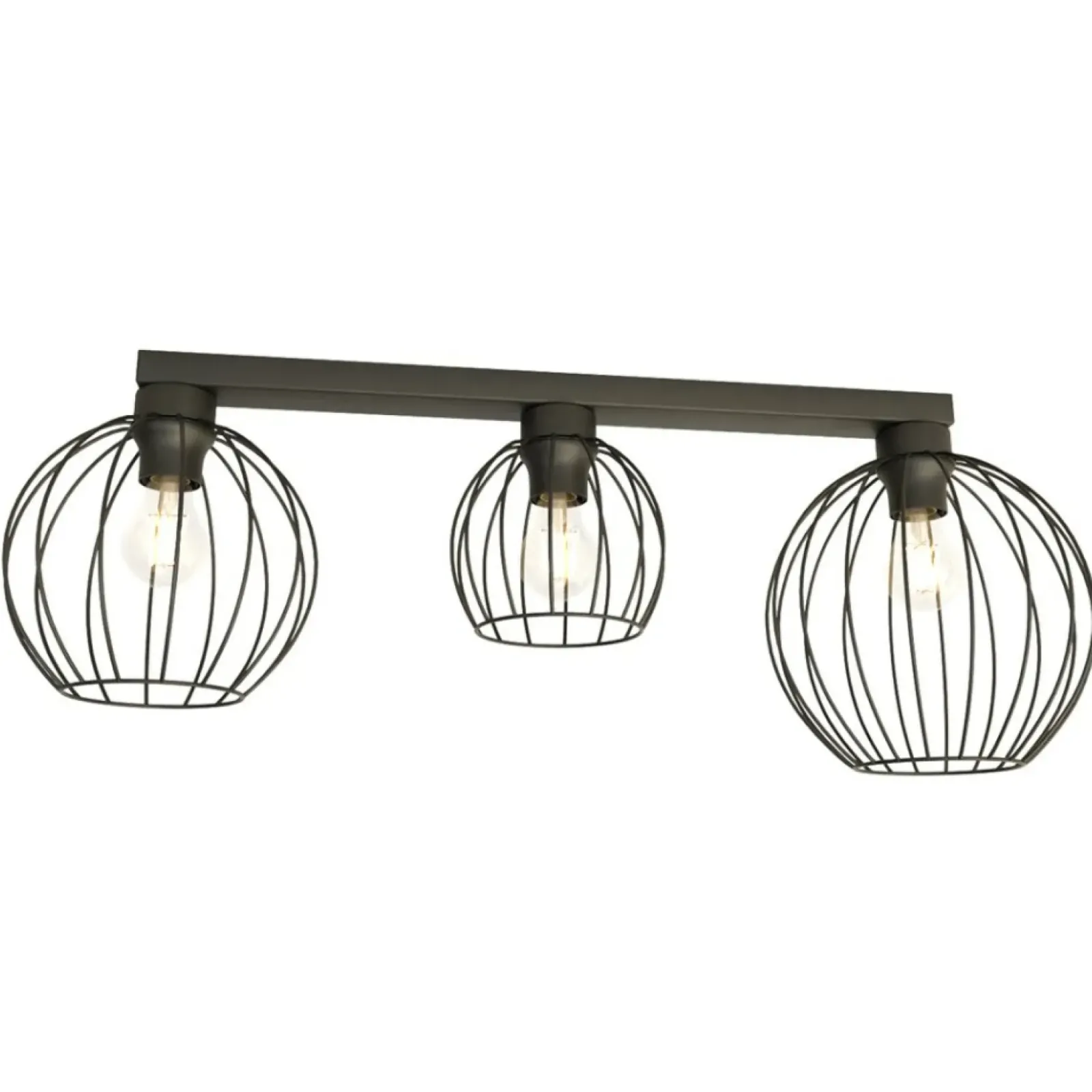 Sklep Kaja Lampa sufitowa na listwie, trzy źródła światła 1371/3 z serii NEST czarny Outlet