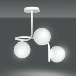 Sklep Kaja Lampa sufitowa na sztywnym zwisie, do kuchni 1031/3 KALF | Kaja biały Fashion