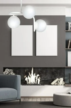 Sklep Kaja Lampa sufitowa na sztywnym zwisie, do kuchni 1031/3 KALF | Kaja biały Fashion