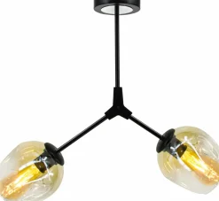 Sklep Kaja Lampa sufitowa nieregularne klosze 1962/2 BLACK-21QG | Kaja Best Sale