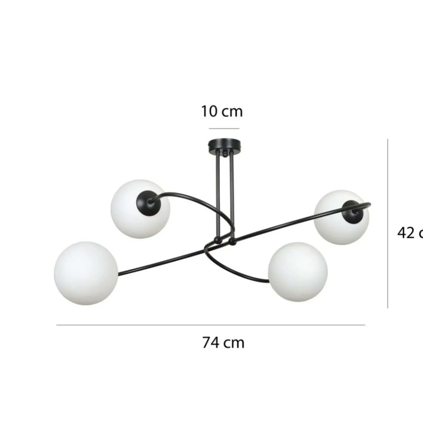Sklep Kaja Lampa sufitowa o ciekawym kształcie oprawy 734/4B | Kaja Oświetlenie Clearance