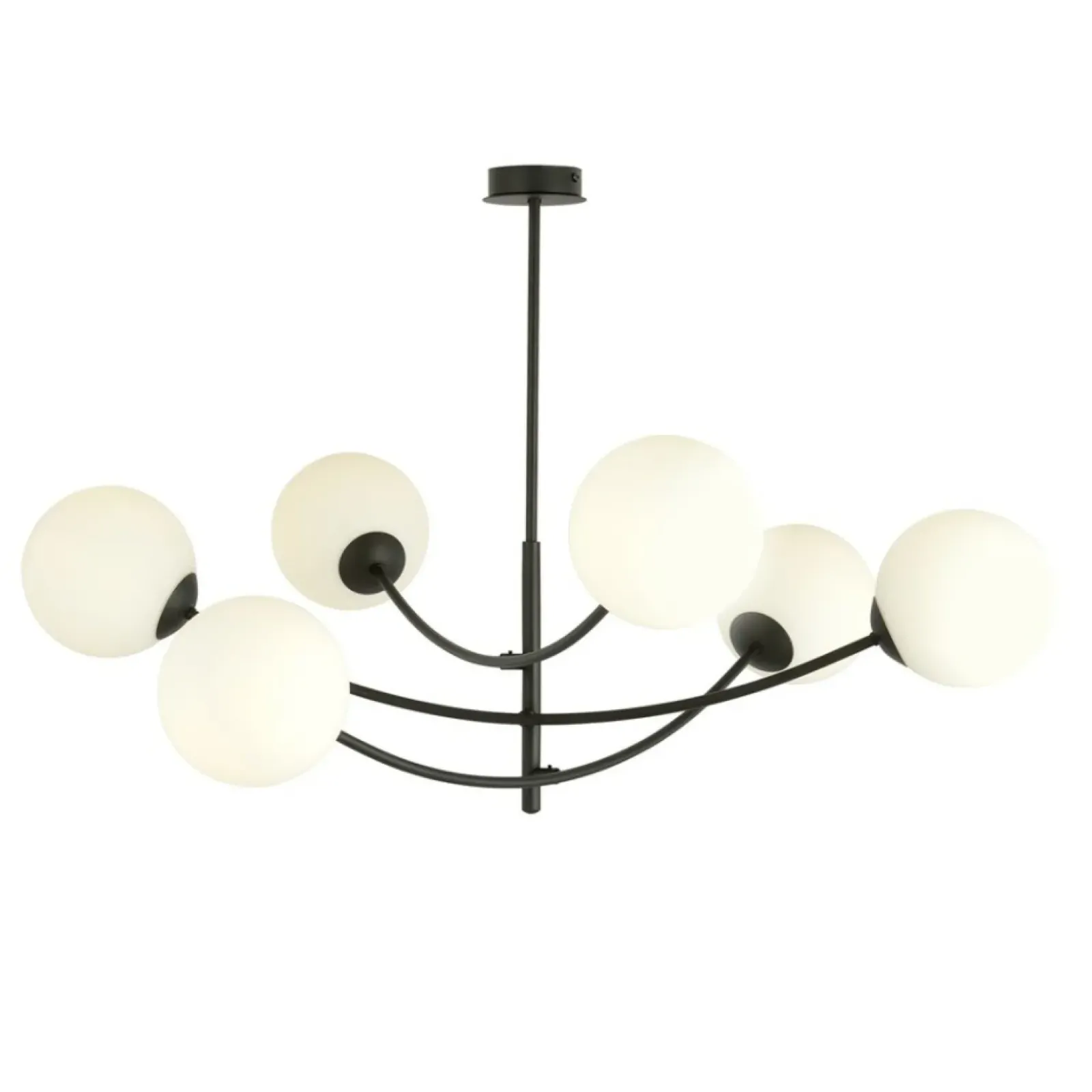 Sklep Kaja Lampa sufitowa o obłych kształtach, białe kule 1102/6 HUNTER | Kaja New