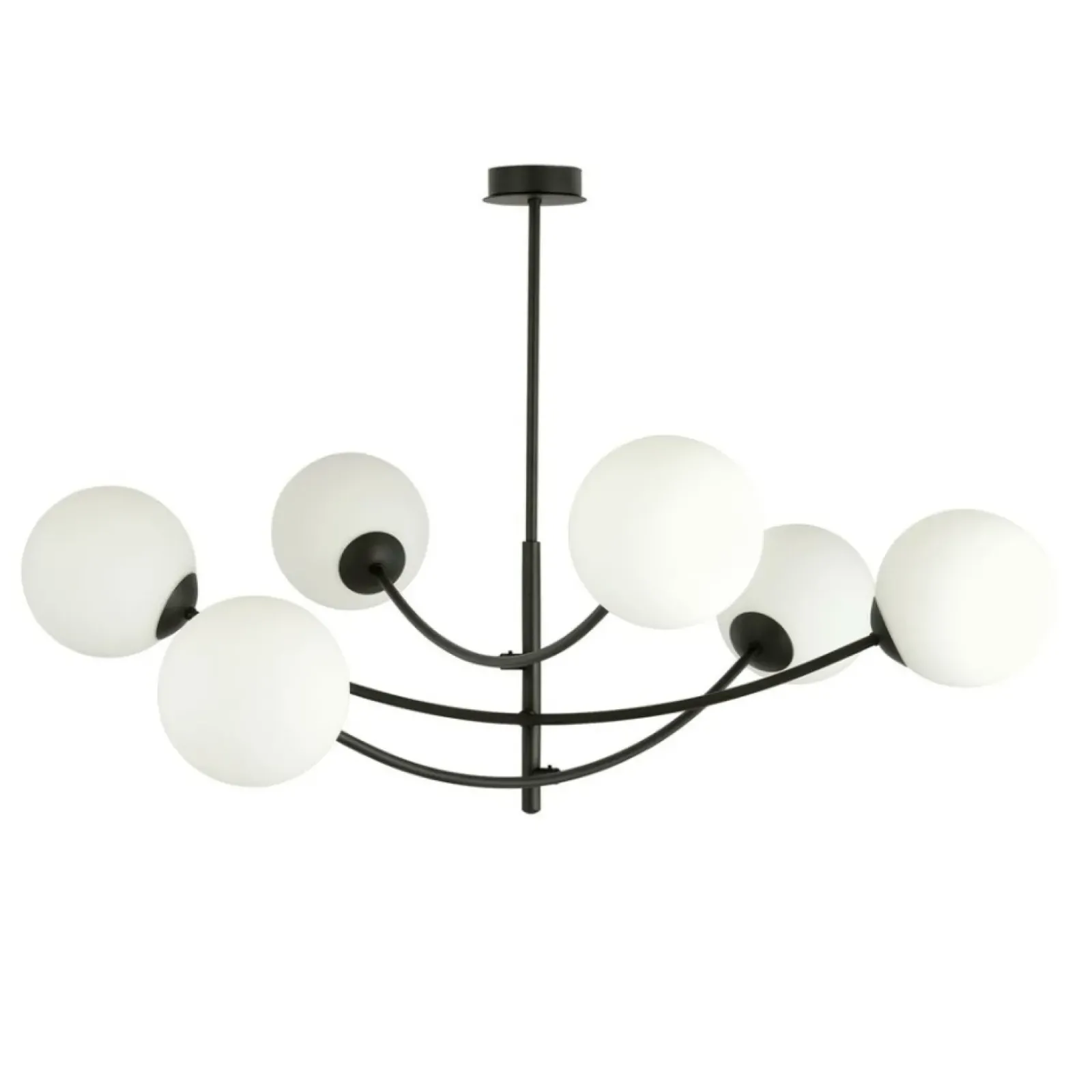 Sklep Kaja Lampa sufitowa o obłych kształtach, białe kule 1102/6 HUNTER | Kaja New