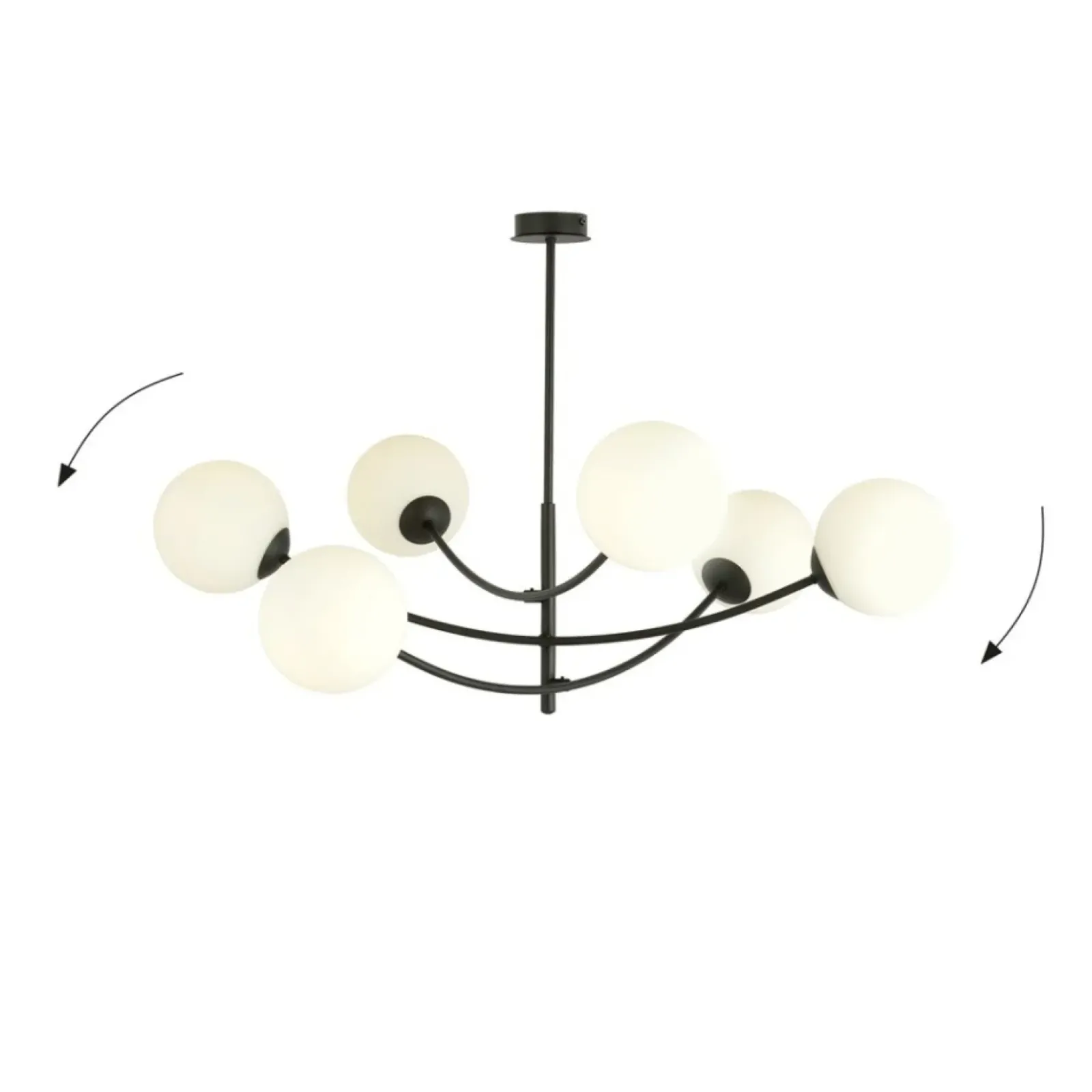 Sklep Kaja Lampa sufitowa o obłych kształtach, białe kule 1102/6 HUNTER | Kaja New