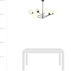 Sklep Kaja Lampa sufitowa o obłych kształtach, białe kule 1102/6 HUNTER | Kaja New