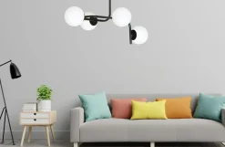 Sklep Kaja Lampa sufitowa o obłym kształcie, białe klosze 1030/4A KALF | Kaja Discount