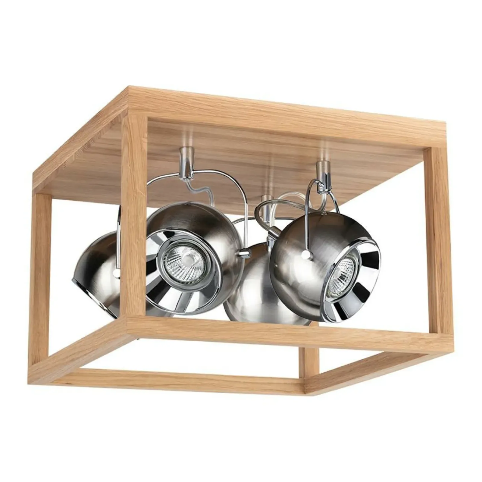 Sklep Kaja Lampa sufitowa plafon z drewna z reflektorami 5227474 ROY | Kaja New
