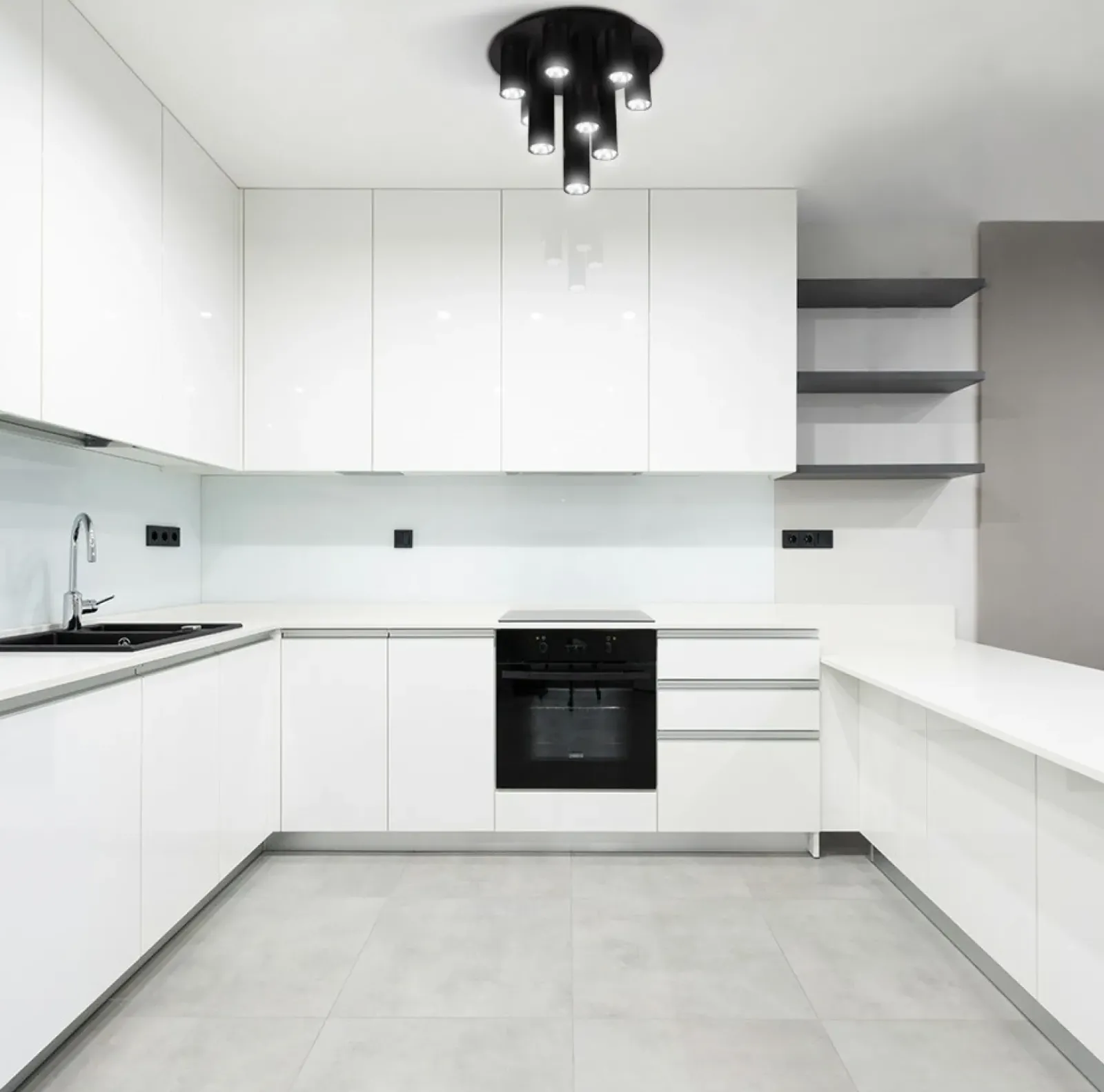 Sklep Kaja Lampa sufitowa plafon z kaskadą tub K-4402 MILE BLACK | Kaja czarny Cheap