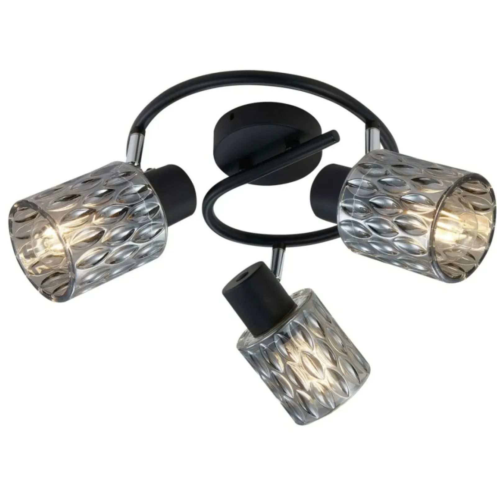 Sklep Kaja Lampa sufitowa, spirala ze szklanymi kloszami 98-27405 z serii BILL | Kaja Oświe czarny Shop