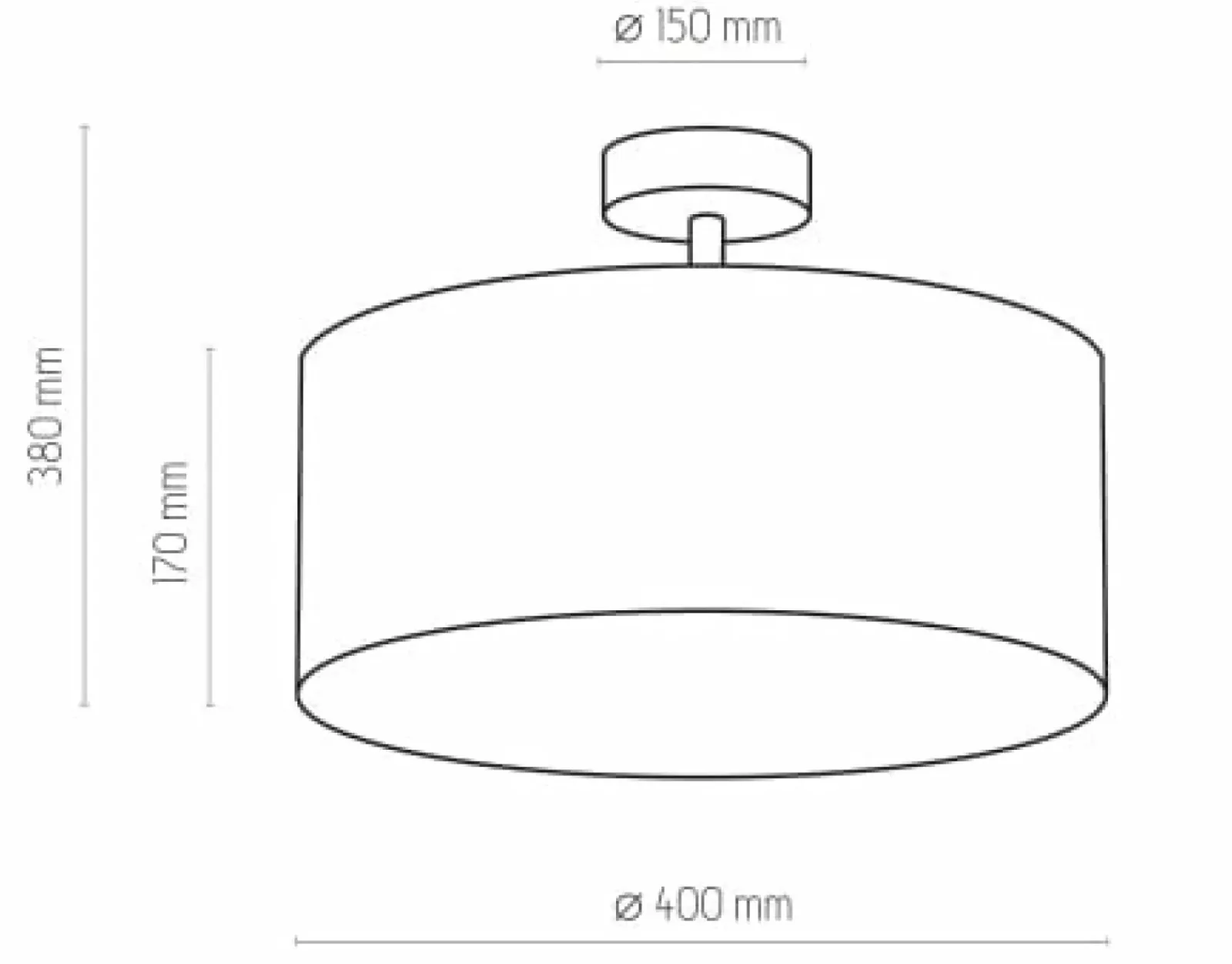 Sklep Kaja Lampa sufitowa TK 1036 z serii RONDO | Kaja Oświetlenie* Żyrandole Z Abażurem