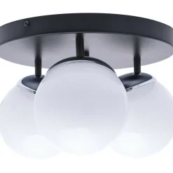 Sklep Kaja Lampa sufitowa, trzy klosze, czarna podstawa MLP8874 z serii SFERA | Kaja Oświet chrom Clearance