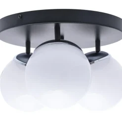 Sklep Kaja Lampa sufitowa, trzy klosze, czarna podstawa MLP8874 z serii SFERA | Kaja Oświet chrom Clearance