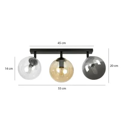 Sklep Kaja Lampa sufitowa typu listwa z kolorowymi kloszami 779/3 | Kaja Best Sale