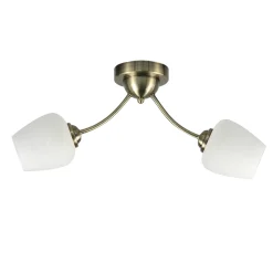 Sklep Kaja Lampa sufitowa w kolorze patyny, z kloszami 32-22578 z serii ZINA | Kaja Oświetl* Randole Tradycyjne