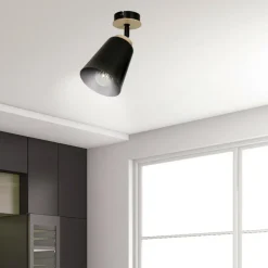 Sklep Kaja lampa sufitowa w kolorze czarnym i drewna 725/1 | Kaja Oświetlenie Discount