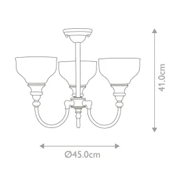Sklep Kaja Lampa sufitowa w kolorze chromu BATH-CD3 z serii CHEADLE* Randole Tradycyjne