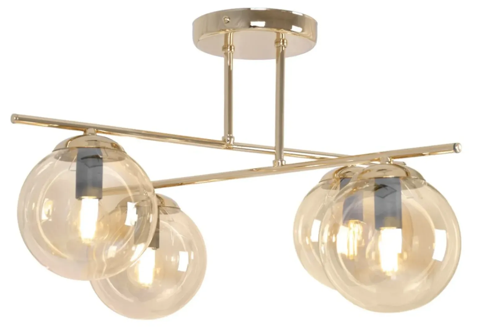 Sklep Kaja Lampa sufitowa w kolorze złota z czterema kloszami K-5413 z serii GRAND Best Sale