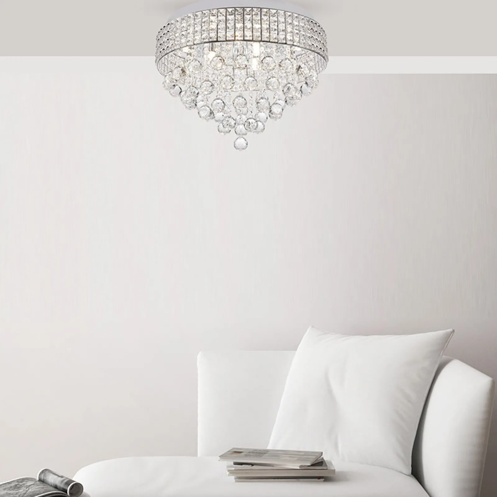 Sklep Kaja Lampa sufitowa w stylu glamour, do sypialni 19027-L z serii CAP* Plafony Nowoczesne