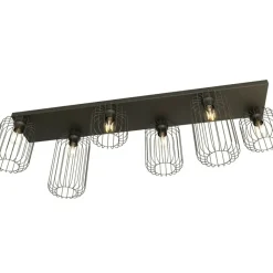 Sklep Kaja Lampa sufitowa w stylu industrialnym 1367/6 z serii BARN czarny Discount