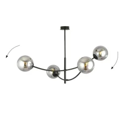 Sklep Kaja Lampa sufitowa w stylu loftowym, do sypialni 1100/4 HUNTER | Kaja Clearance
