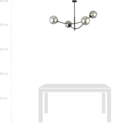 Sklep Kaja Lampa sufitowa w stylu loftowym, do sypialni 1100/4 HUNTER | Kaja Clearance