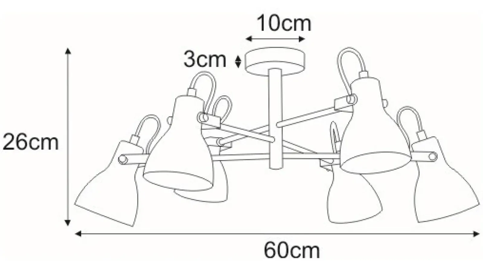 Sklep Kaja Lampa sufitowa w stylu skandynawskim K-8109 KANTI | Kaja Oświetlenie Clearance