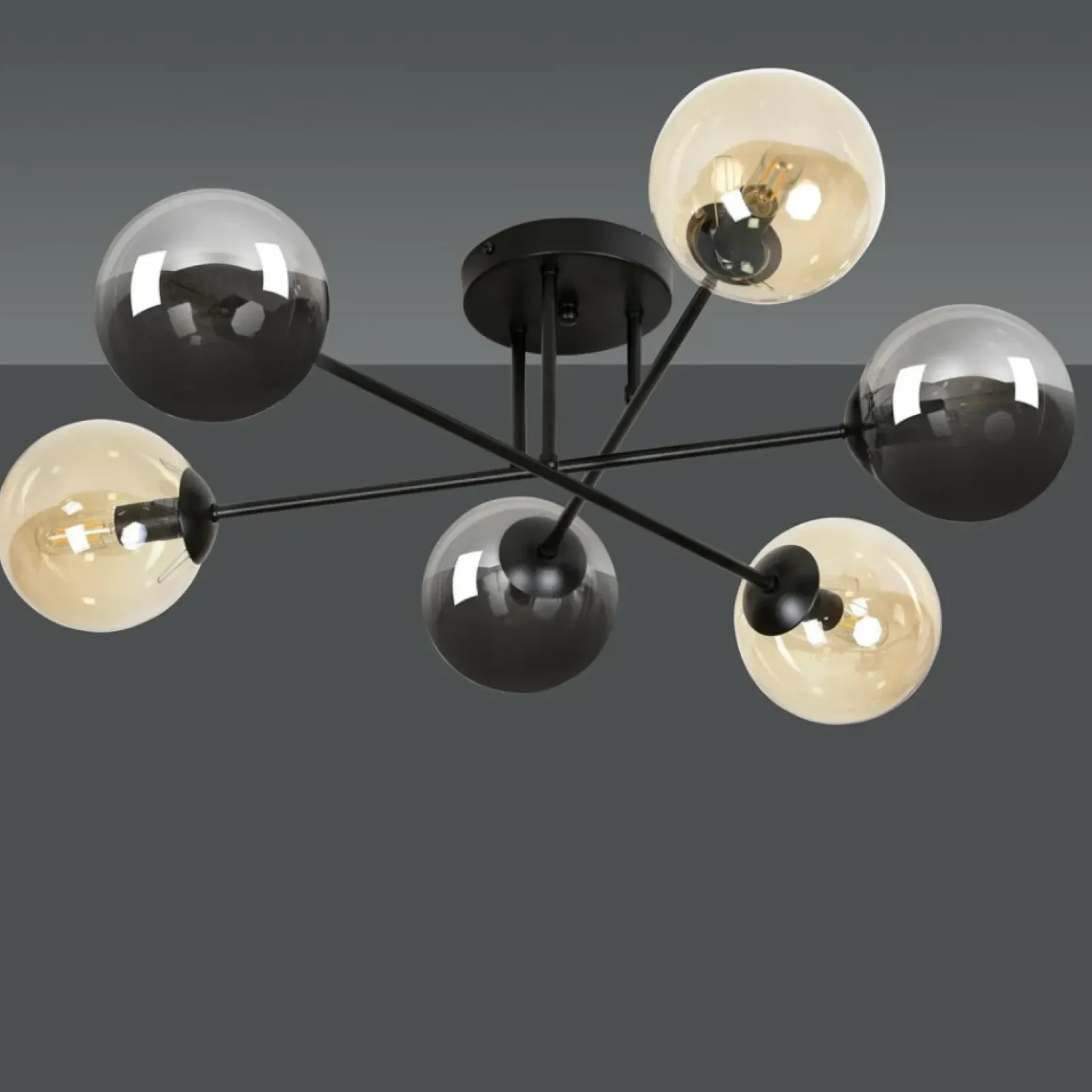 Sklep Kaja Lampa sufitowa z 6 dwukolorowymi kloszami 834/6B3 | Kaja Oświetlenie Cheap