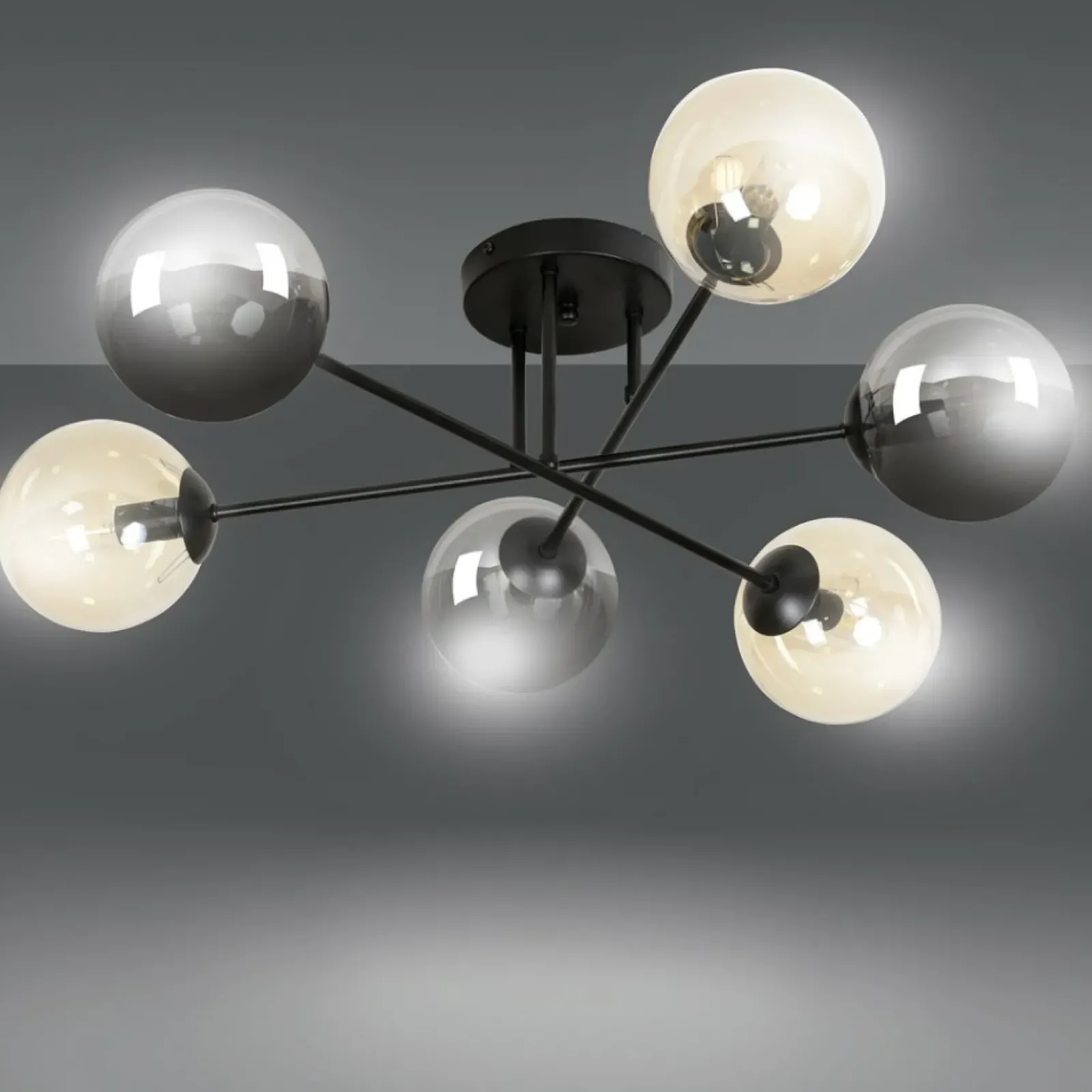 Sklep Kaja Lampa sufitowa z 6 dwukolorowymi kloszami 834/6B3 | Kaja Oświetlenie Cheap