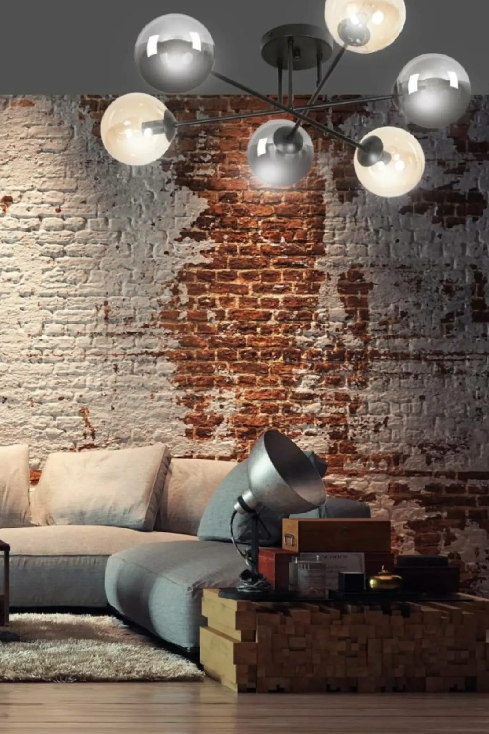 Sklep Kaja Lampa sufitowa z 6 dwukolorowymi kloszami 834/6B3 | Kaja Oświetlenie Cheap