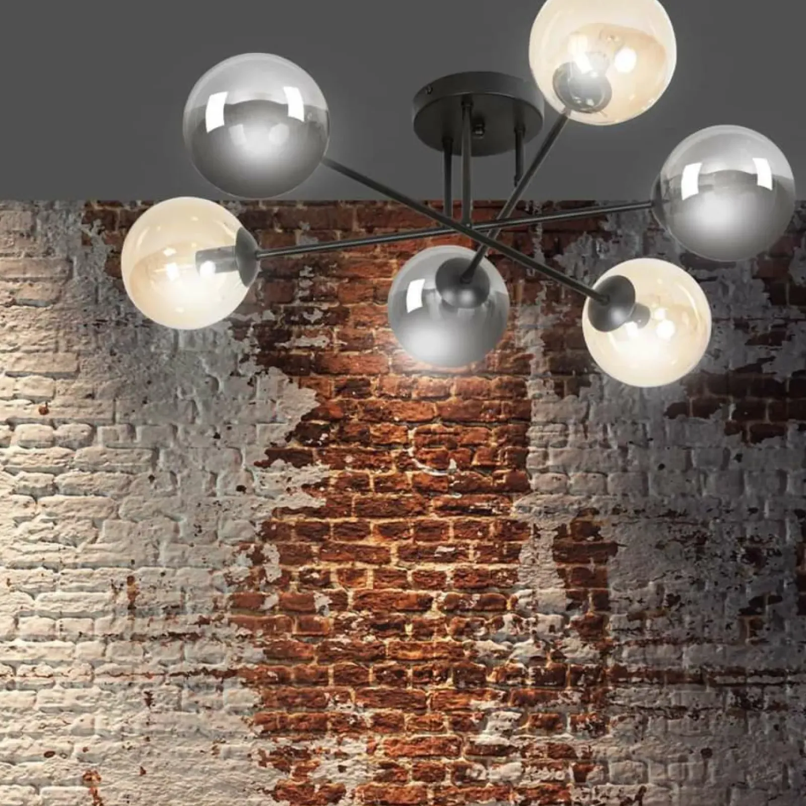 Sklep Kaja Lampa sufitowa z 6 dwukolorowymi kloszami 834/6B3 | Kaja Oświetlenie Cheap