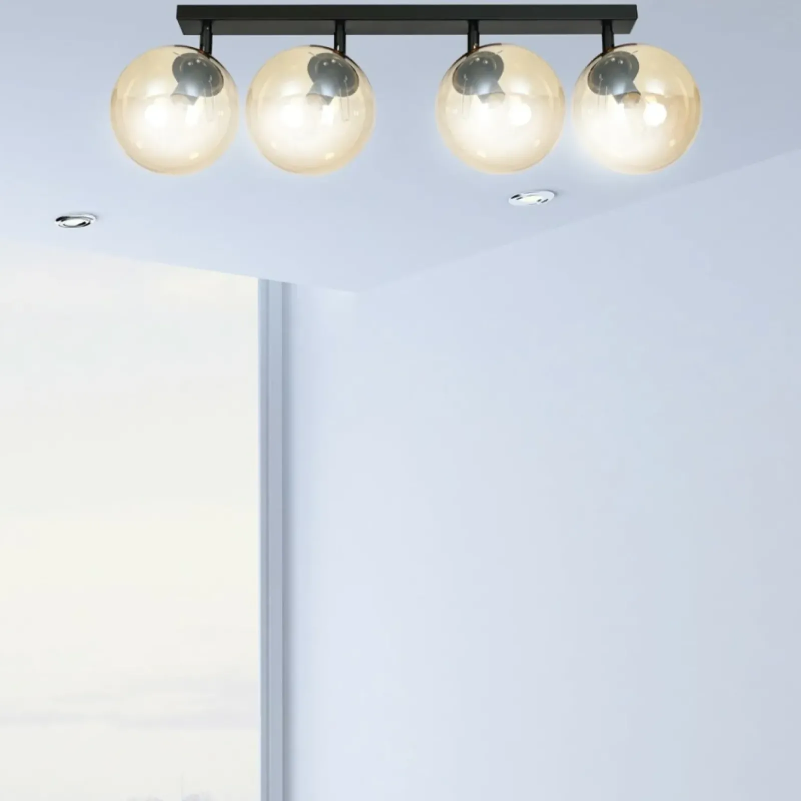 Sklep Kaja Lampa sufitowa z 4 kloszami w kolorze miodu 778/4 | Kaja Oświetlenie Discount