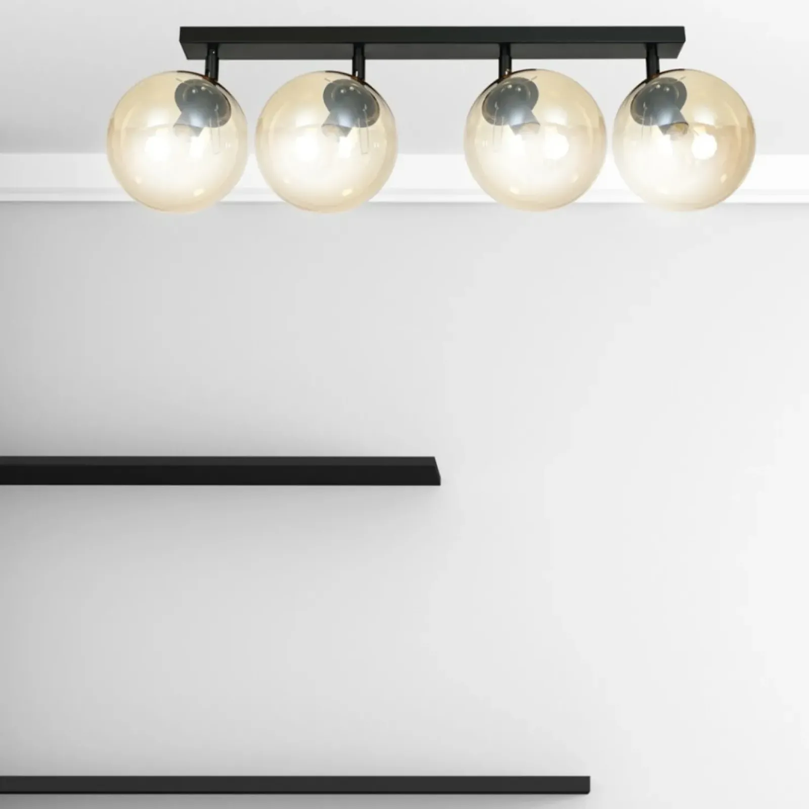 Sklep Kaja Lampa sufitowa z 4 kloszami w kolorze miodu 778/4 | Kaja Oświetlenie Discount